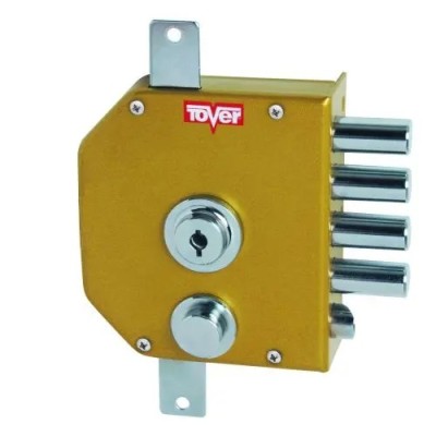 Cerradura de seguridad 3 puntos derecha con resbalón Tover 9000 Cerradura de seguridad 3 puntos derecha con resbalón Tover 9000